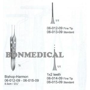 NS BISHOP-HARMON MICRO TISSUE 1X2 TEETH FORCEP 티슈포셉 FINE TIP 8.5CM 06-014-09