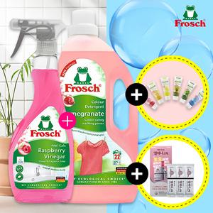 프로쉬 욕실클리너 라즈베리 스프레이 500ml + 석류 세탁세제 1500ml (카밀미니+엘레나스틱드림)