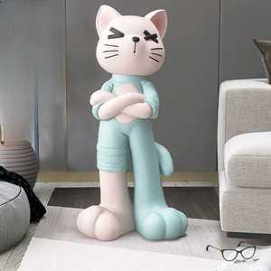 고양이 스탠딩 장식품 대형 현관 데코 핑크 인테리어 거실