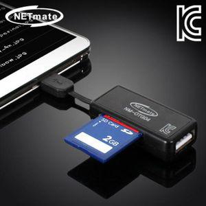 넷메이트 OTG 카드리더기 블랙 USB 케이블 젠더 스마트폰