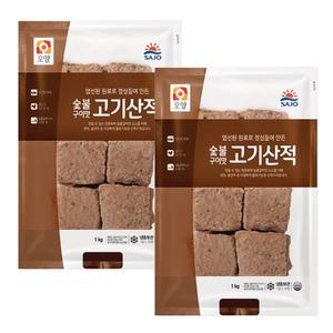 사조오양 숯불갈비맛 산적구이 1kg 2봉/고기/너비아니/떡갈비/닭갈비/모듬 전/땡/반찬/간식/야식/명절