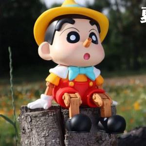 미니언즈 인형 짱구 피규어 코스프레 피노키오 시리즈, 블록 헤드 애니메이션 장식, 액션 모델 컬렉션 생일 선물