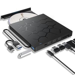 7in1 멀티허브 USB 3.0 A C타입 외장 ODD CD DVD 롬 레코더 기기 룸 드라이브