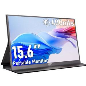 FMC 15.6인치 400니트 1080P 휴대용 모니터 60HZ 울트라 슬림 여행용 USB C HDMI(노트북 PC MAC PS XBOX 호환용 스위치 스크린 익스텐더용 커버 및 케이블 포함)