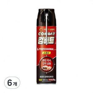 컴배트 스피드 에어졸 바퀴용, 500ml, 6개 one option