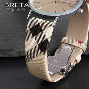 남성과 여성을 위한 Burberry DW CK 격자 무늬 팔찌가 있는 Baida 가죽 시계