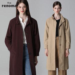 [더레노마][레노마(renoma)] 하이넥 벨티드 싱글 트렌치코트 (택가격 342000원)