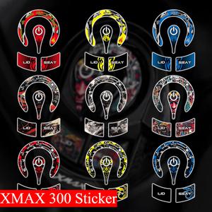 오토바이 점화 엔진 시동 커버 반사 스티커 야마하 NMAX XMAX 300 Nmax Xmax 모토 키 홀 데칼 액세서리
