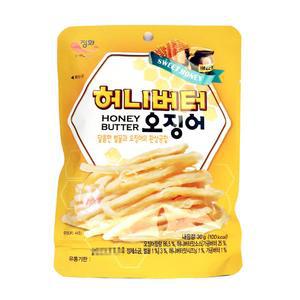 정화식품 허니버터 오징어 30g 8입 건어물 마른 안주 오징어다리 추억의 옛날 문방구 간식 과자