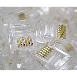 PLUG MASTER 6P6C RJ 12 플러그 100개 랜선 소켓 잭 커넥터 랜모듈러 UTP케이블
