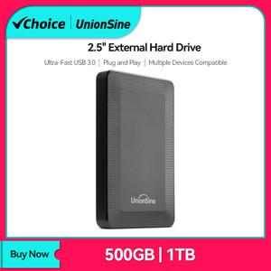 UnionSine 2.5 HDD 휴대용 외장형 하드 드라이브 500gb/1tb 메모리 게임/데스크탑/노트북/PS4용 고속 플래