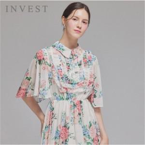[인베스트] 플라워 나염 쉬폰 롱 원피스_IN5M1OP3061