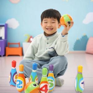 캐스B 러버볼링세트 소프트 볼링핀 볼링공 실내 스포츠 공놀이 신체활동 유아체육 장난감
