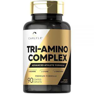 Carlyle Tri-Amino L-아르기닌 L-오르니틴 L-라이신 보충제 | 90정 | 채식주의자, GMO 프리, 글루텐 프리