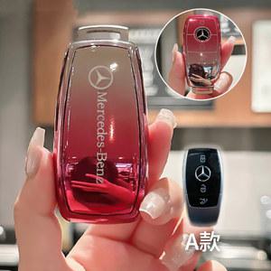 차키케이스 패션 TPU 자동차 케이스 커버 체인 메르세데스 벤츠 클래스 GLC CLE CLA GLB GLS W177 W205 W213 W222 X167 AMG