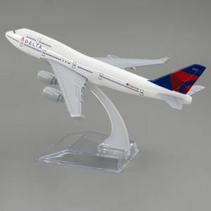 1/400 스케일 델타 항공 B747 합금 비행기 16cm 보잉 장난감 장식 어린이 컬렉션 선물