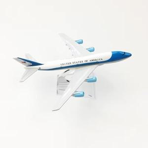 1/400 스케일 에어포스원 항공 B747 합금 비행기 16cm 보잉 모델 장난감 장식 어린이 컬렉션 선물