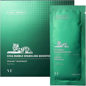 VTCOSMETICS 부티 코스메텍스 VT 사슴 CICA 버블 스파클링 부스터 10g 10 개 보습 촉촉한 수분 건조 모공