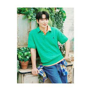 빈폴 BEANPOLE MEN 빈폴솔솔니트 케이블 칼라넥 니트 그린 BC5451C40K 308009