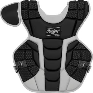 Rawlings Mach 성인용 NOCSAE 야구 포수용 가슴 보호대 검정색