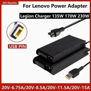 100w 충전기Lenovo Legion R/Y7000 노트북용 USB 사각 핀, 전원 어댑터, 135W, 170W, 230W, P9000K, 20V6.7