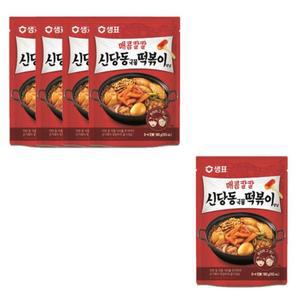 샘표 국물 떡볶이 양념 소스 신당동 라볶이 180g, 5개