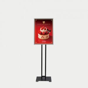 MO 사인스탠드 은색개폐식 2기둥 사각베이스 SOTS4-A3 포스터스탠드 아크릴스탠드 POP 거치대 입간판 안내