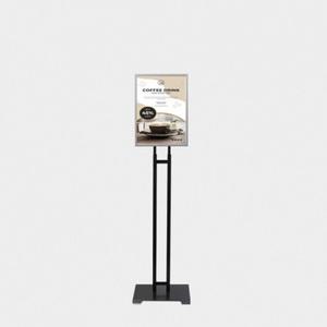 MO 사인스탠드 은색개폐식 2기둥 사각베이스 SOTS4-A4 포스터스탠드 아크릴스탠드 POP 거치대 입간판 안내