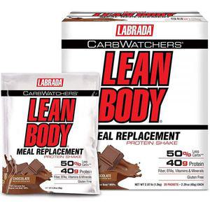 Labrada Nutrition Carb Watchers 린 바디 고단백 식사 대용 쉐이크, 초콜릿 아이스크림, 64.9g(2.25온스)