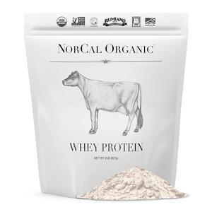 NorCal Organic 무향 유청 단백질 - 0.9kg(2파운드) 벌크 | 100% 목초 사육, USDA 인증 | 북부 캘리포니아