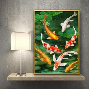 잉어 그림 심플액자 A3 CARP4 풍수그림 돈들어오는