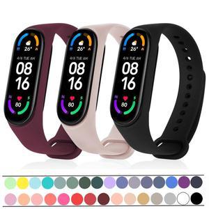 Xiaomi Mi Band 7 6 NFC 팔찌 실리콘 스포츠 시계 손목 밴드 Miband 4 벨트 pulsera correa mi band 7 6 5
