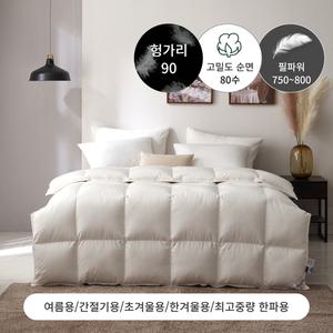 한겨울용 80수 헝가리 구스 이불솜(솜털90) - 싱글900g