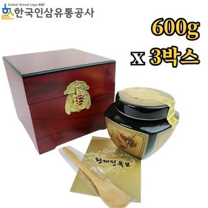 한국인삼유통공사 황제정옥보 600g 3박스 생지황 홍삼 백복령 추출액 부모님 어르신 청소년 건강 선물 세트