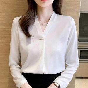 [셀러허브]없는 베이직유행 카라 브이넥 셔츠 올데이 여성복 블라우 (S32195620)