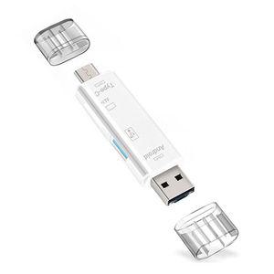 비즈 3in1 멀티 카드리더기 5핀 C타입 USB 화이트 USB리더기 리더기 휴대폰리더기