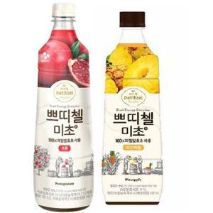 쁘띠첼 미초 파인애 플 석류 종류별 2개 묶음 쁘띠첼 청포도 식초음료 흑초 청포도음료