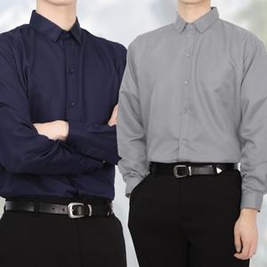 [모로엠] 사계절 와이셔츠 일자핏 긴팔 캐주얼 남방 DMG-SHA-Q4309091