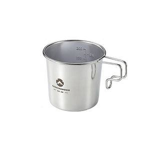 [제이커머스]스텐 고리형 손잡이 캠핑컵 210ml 1P야외 계량 물컵 스텐컵 손잡이캠핑컵 등산컵 시에라컵