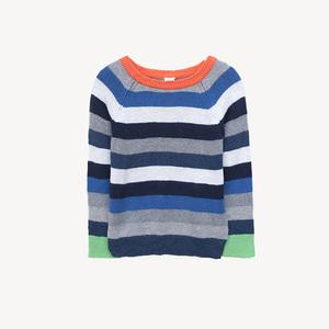 GAP 갭 코튼혼방 레글런 믹스컬러 단가라 니트 KIDS_5Y