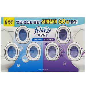 페브리즈 화장실용 비치형 더블액션 6ml 6개