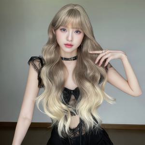 키라비 가발 여성 통가발 긴머리 웨이브 71cm KPE0403