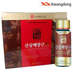 광동 산삼진액 배양근 선물세트 100ml x 12개입홍삼엑기스 병홍삼 인삼음료 건강 용음료