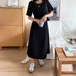 [빅사이즈]이블렛 세뮤헨 골지 뒷트임 롱 원피스 제이스타일