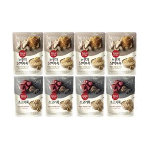 햇반 소고기죽 420g 4개+ 누룽지닭백숙죽 420g 4개