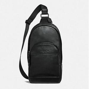 [코치] 찰스 팩 캐주얼 여행용 라지 슬링백 Black