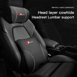 자동차 좌석 머리 지지대 요추 쿠션 SUV 받침 목 베개, 아우디 S라인 A3 A4 A5 A6 A7 A8 Q1 Q2 Q3 Q4 Q5 Q6 Q7 Q8 B9 C6 B6