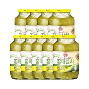 꿀매실차 1KG 9개탕비실 사무실 후식음료 가정용 겨울 매살 액상 간식