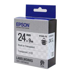 EPSON)라벨프린터리본(ST24K)투명 흑문자 엡손 용품 용리본 라벨지 프린터지 테이프