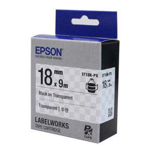 EPSON)라벨프린터리본(ST18K)투명 흑문자 엡손 용품 용리본 라벨지 프린터지 테이프